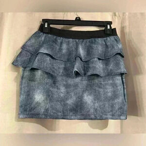 Women’s Denim Green Envelope Mini Skirt